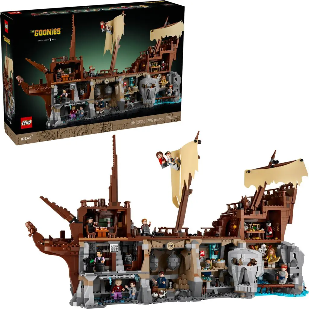 The Goonies-themed LEGO set display