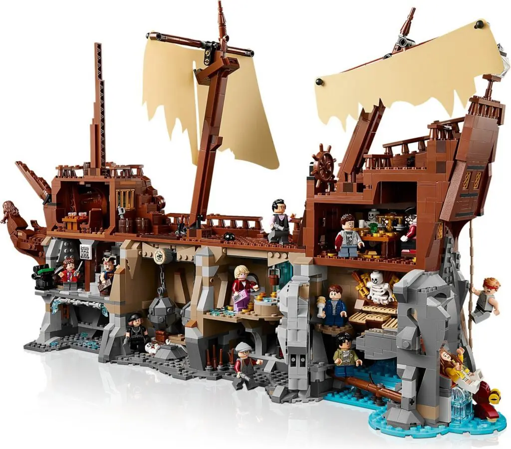 Detailed pirate ship Lego set