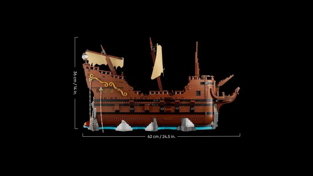 Detailed LEGO pirate ship display