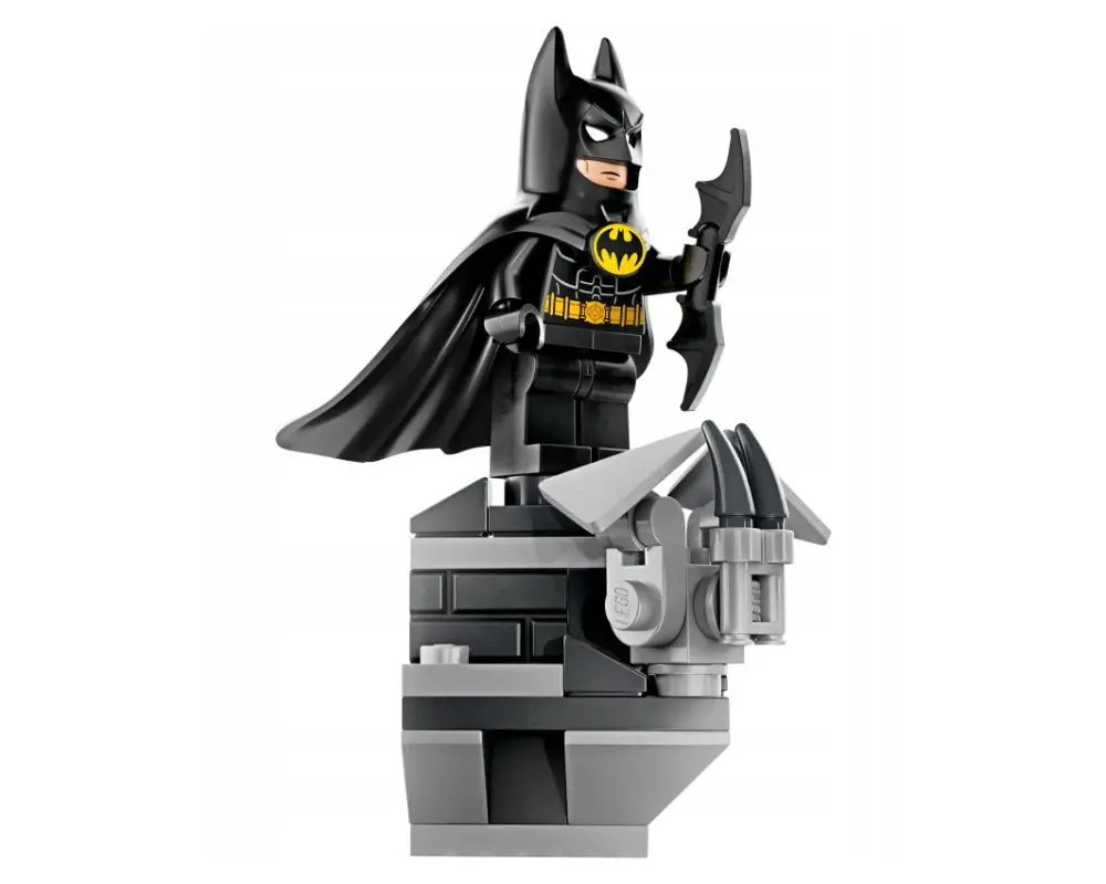 LEGO Batman standing on gray structure