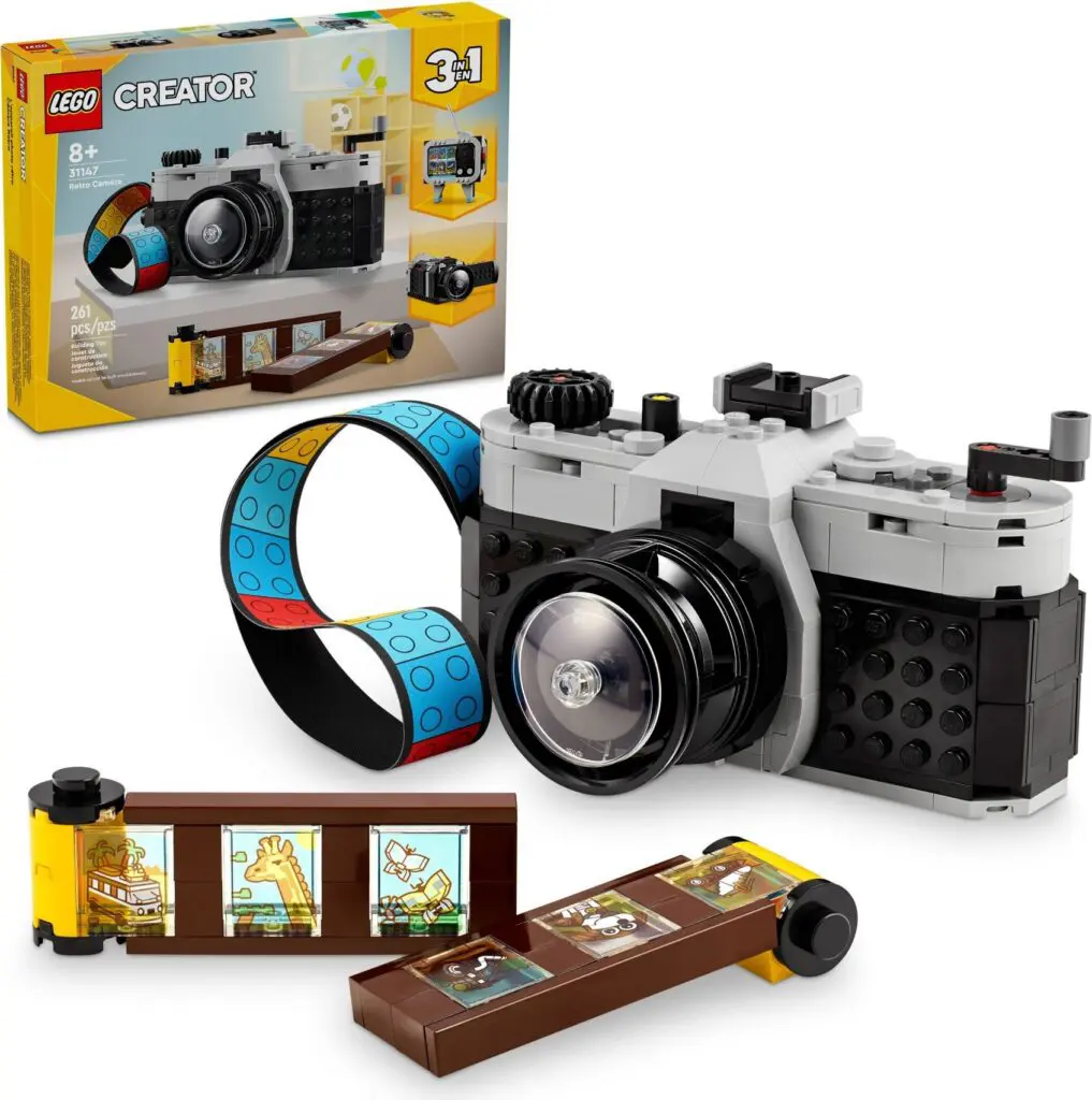 LEGO camera model and accessories