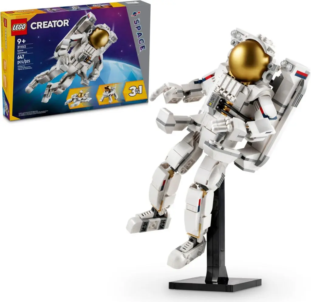 Space-themed LEGO model display