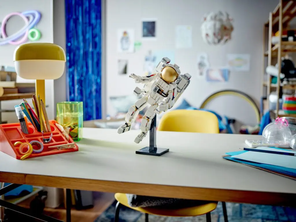 Space-themed decor in study room