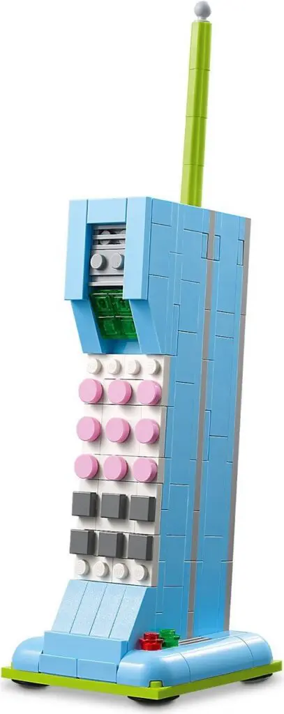 Toy brick model of vintage cellphone