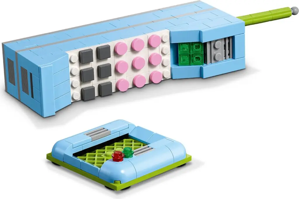 Blue and green toy communication set