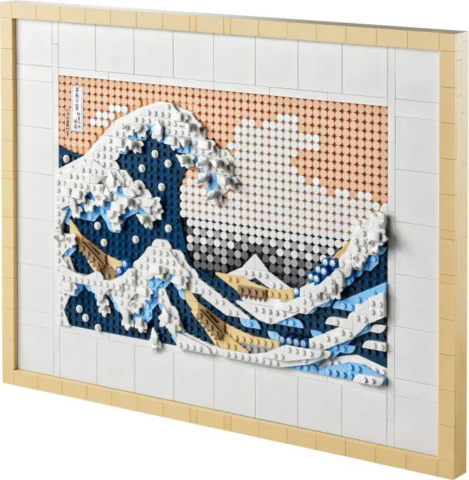 LEGO version of iconic wave painting