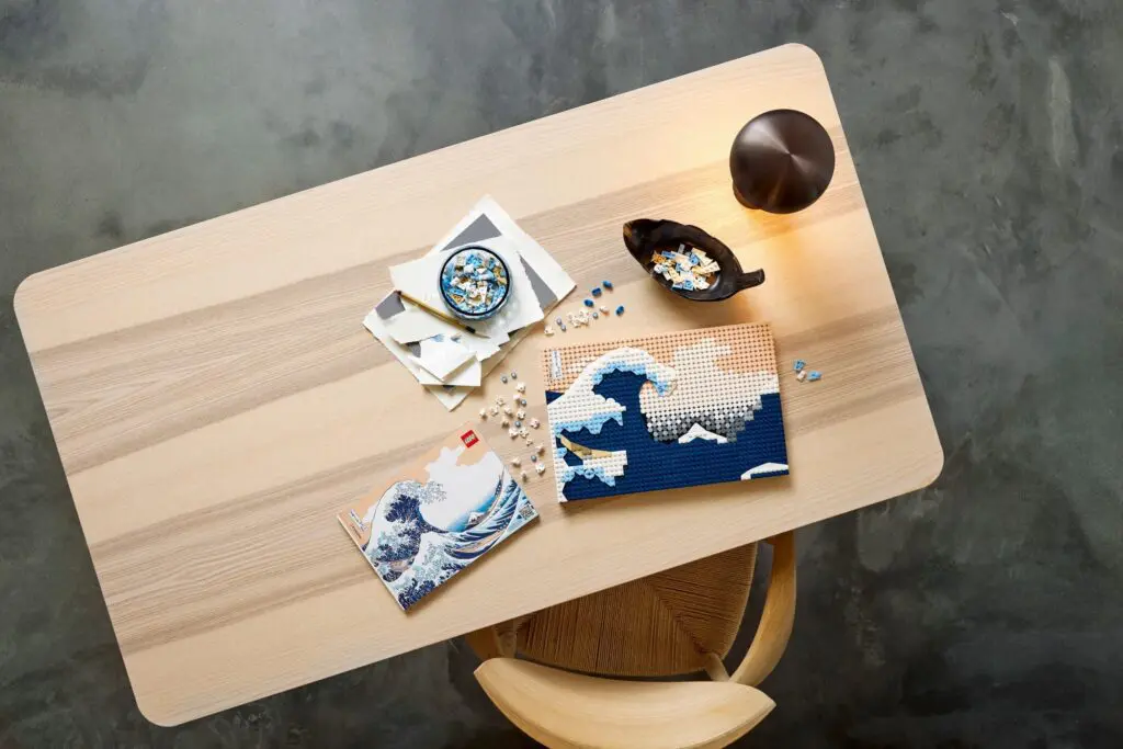 Puzzle pieces on wooden table