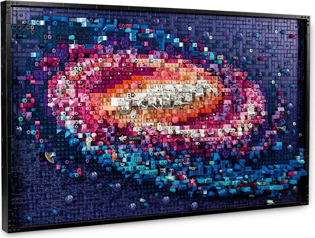 Abstract galaxy made of blocks