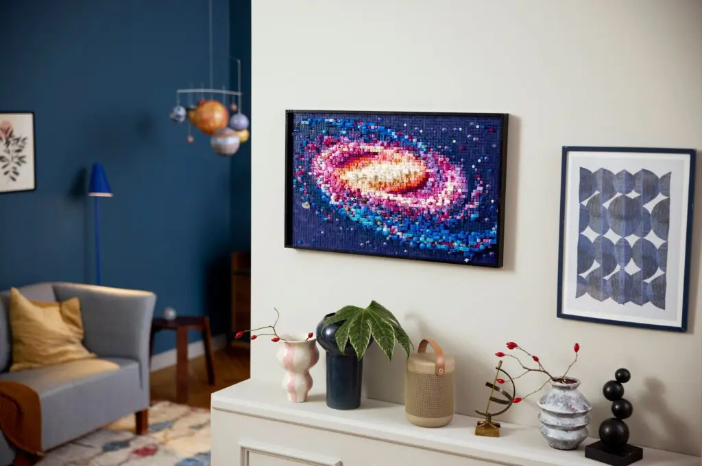 Colorful galaxy painting on wall