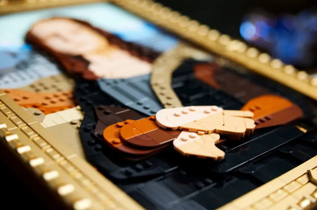 LEGO mosaic of a famous painting