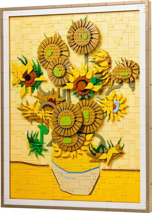 Sunflowers made from LEGO bricks