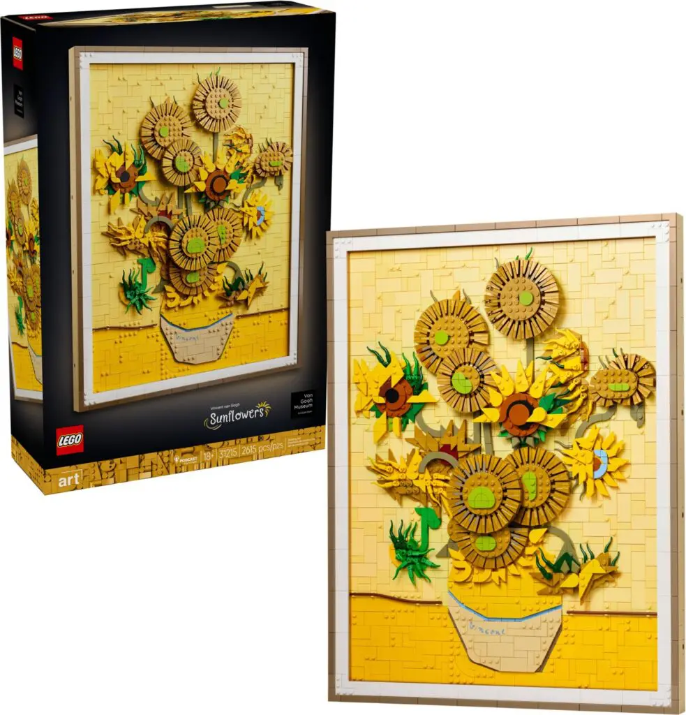 LEGO set depicting sunflower artwork