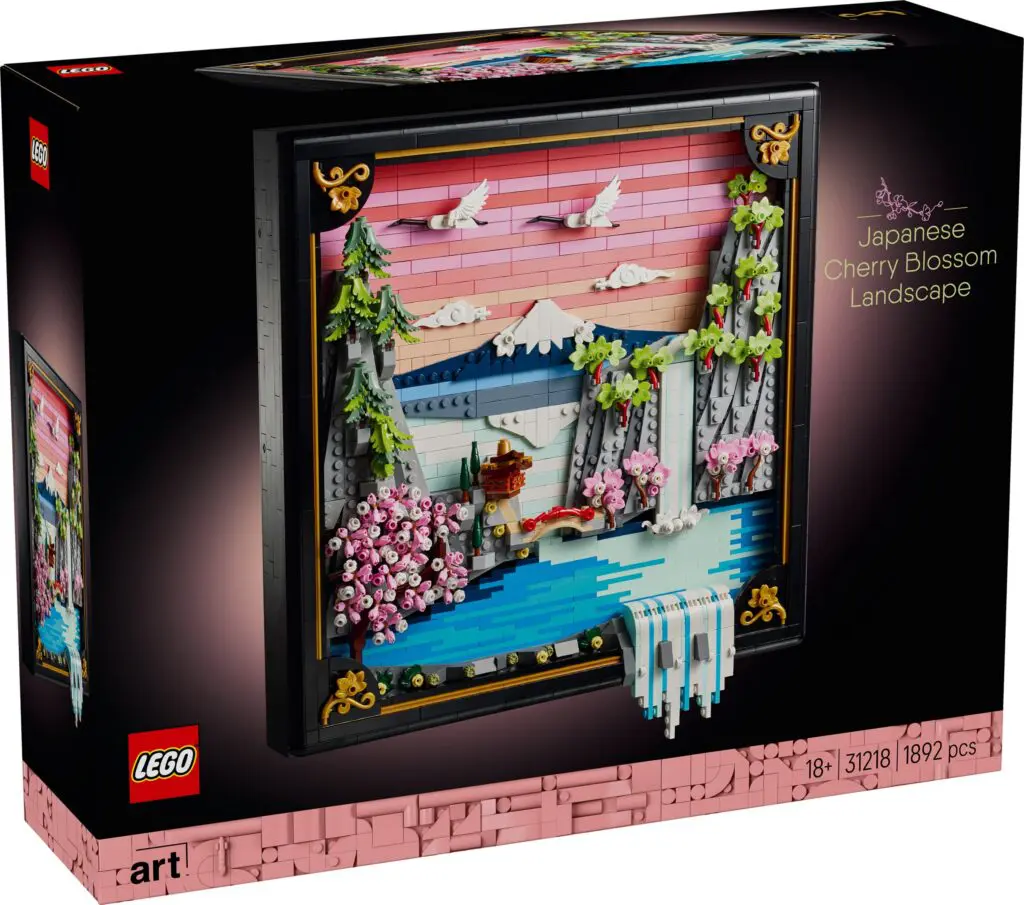 LEGO art set with cherry blossoms
