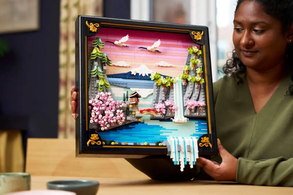 Vibrant diorama featuring nature and birds