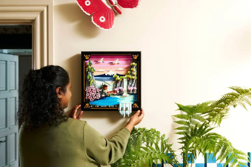 Interior decor with nature-themed painting