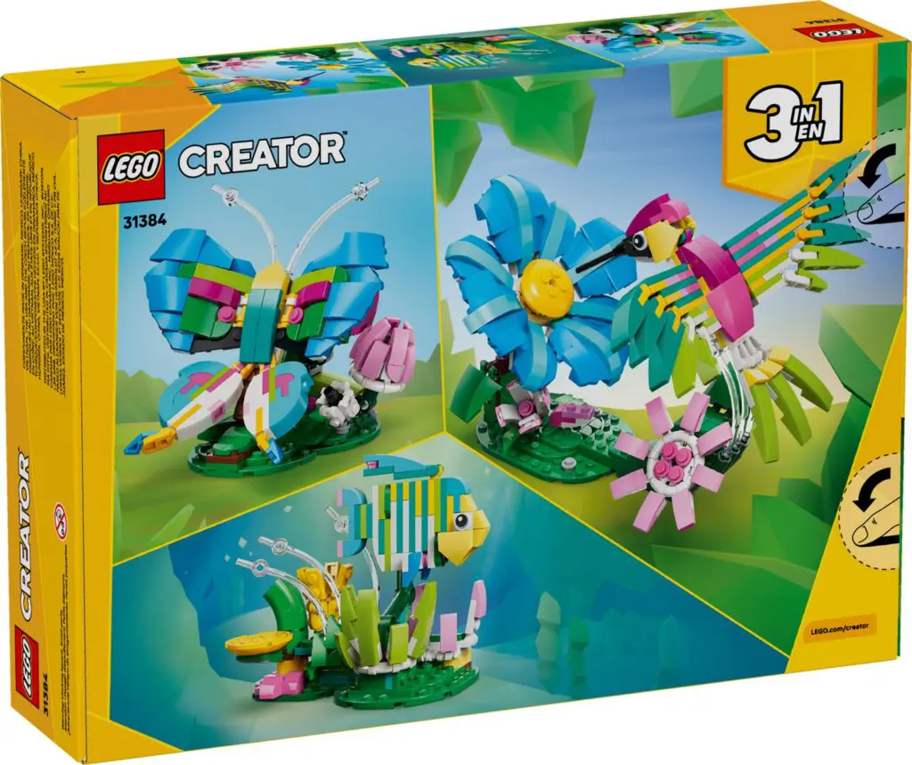 LEGO set with vibrant nature designs