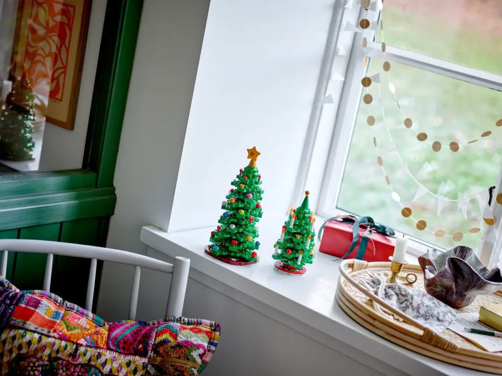 Holiday decor with wrapped gifts