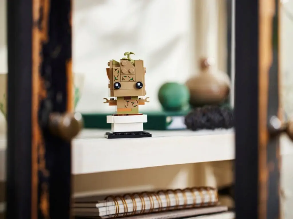 LEGO display piece in home setting