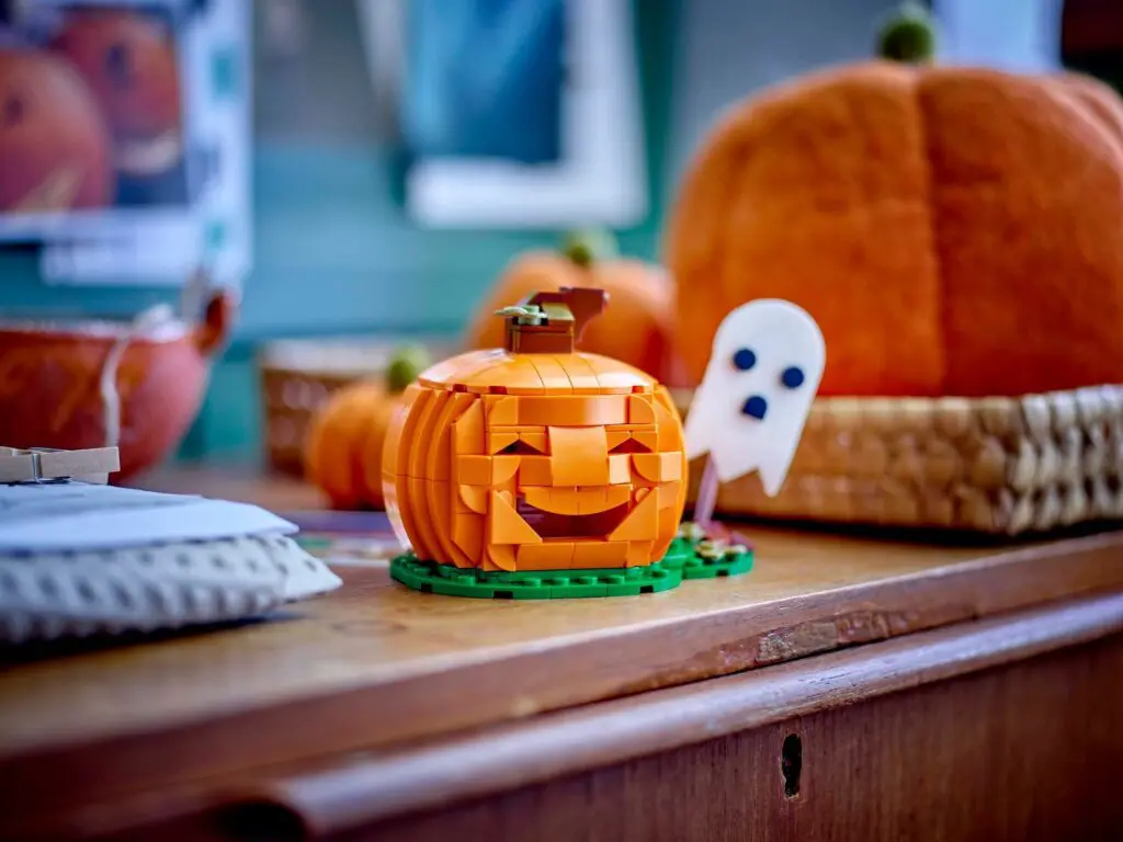 Halloween-themed LEGO display