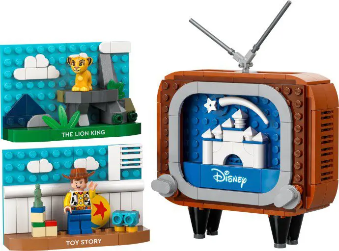 Vintage TV with Disney castle build