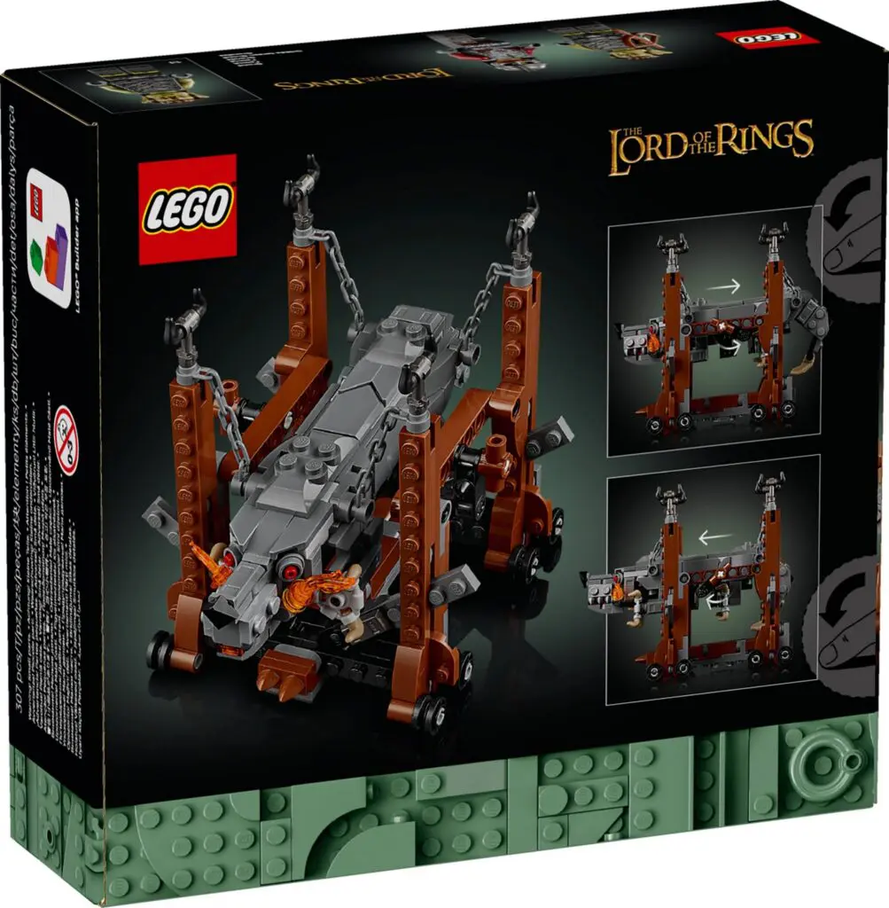 Building set featuring medieval siege weapon