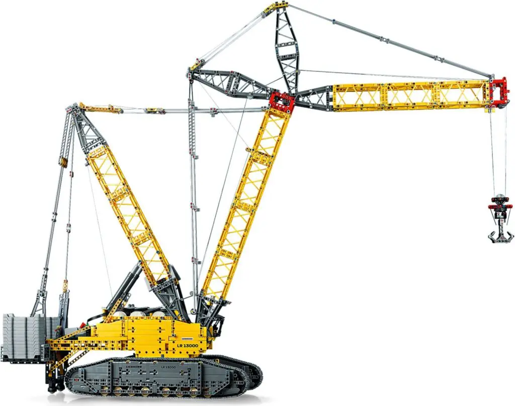 Lego Technic crane model with movable parts