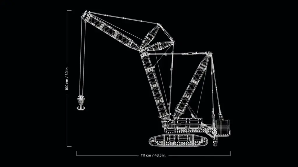 Detailed crane schematic illustration