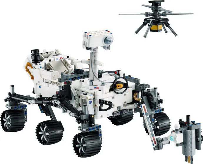 Space exploration LEGO set with drone