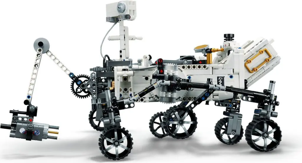 Mars rover replica built from LEGO