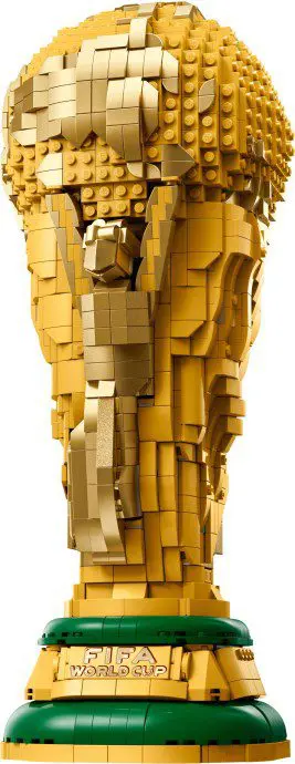 Brick-built FIFA trophy sculpture