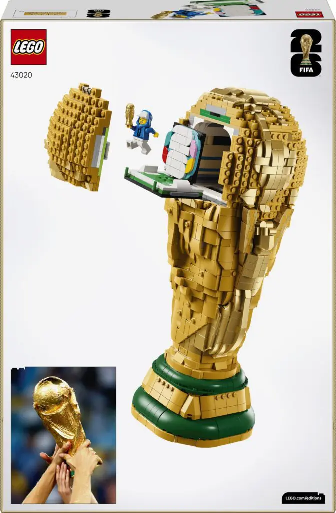 FIFA trophy LEGO set packaging