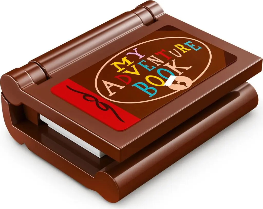 Brown book with "My Adventure Book" cover