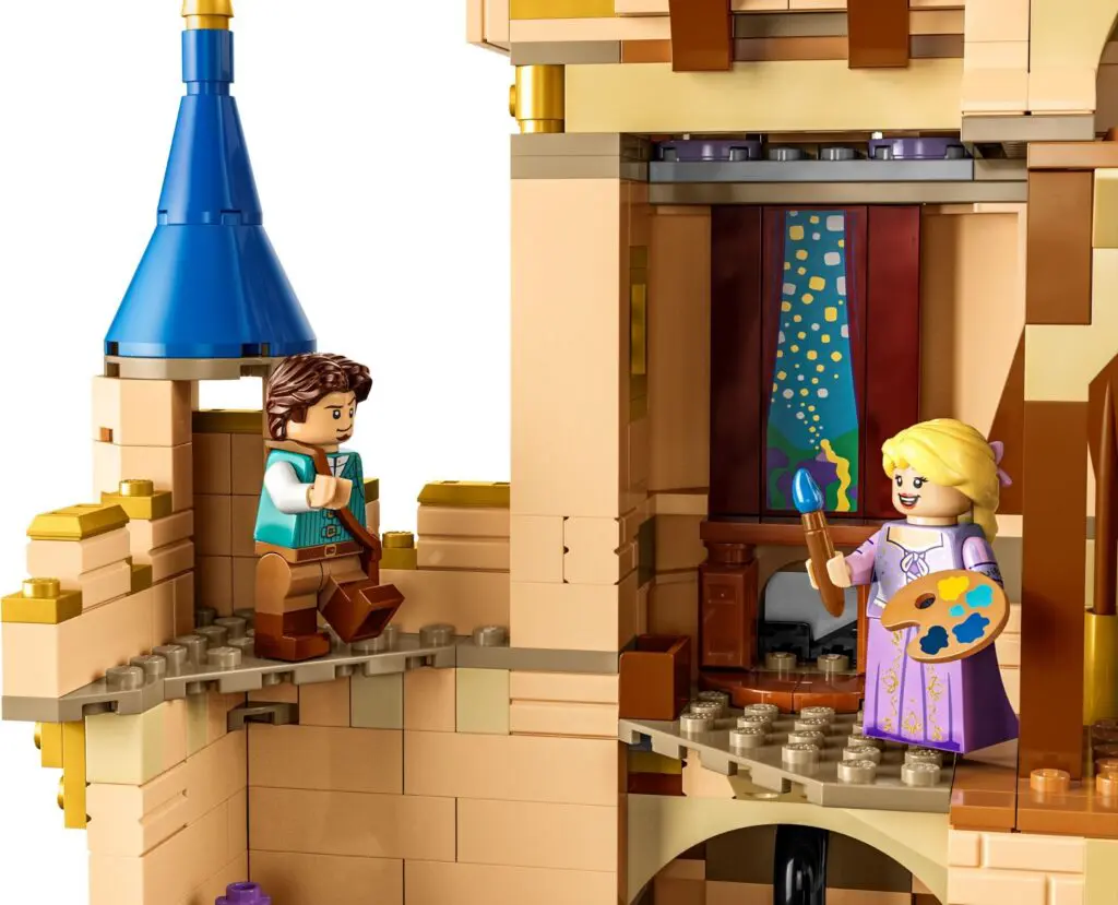 LEGO figures exploring a castle