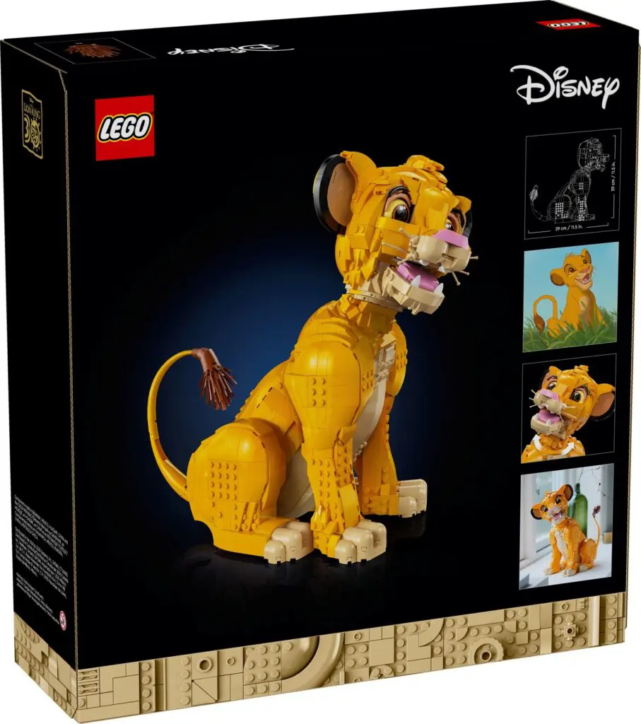 LEGO Simba model on black background