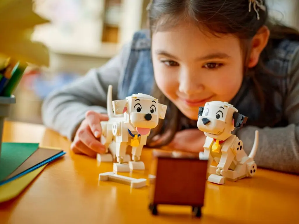 Child enjoying creative building play