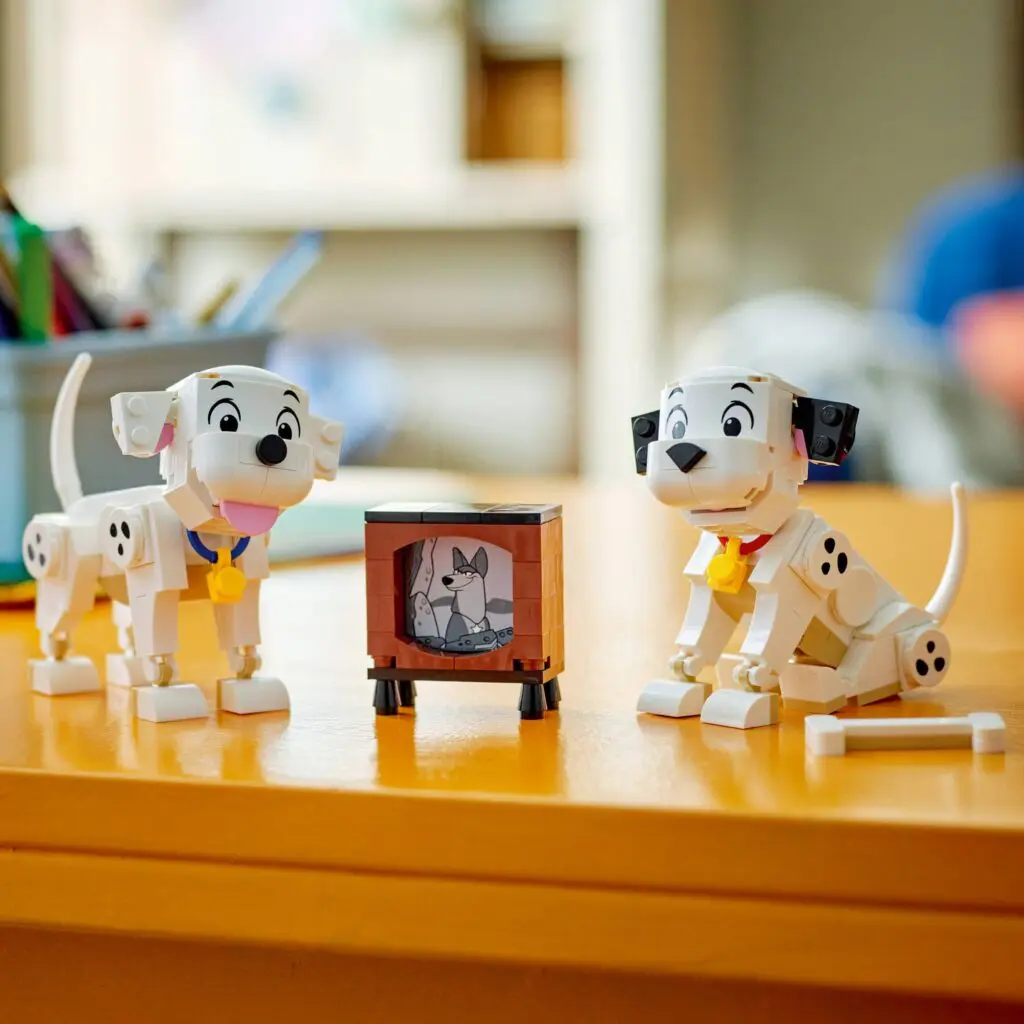LEGO dogs with mini TV set