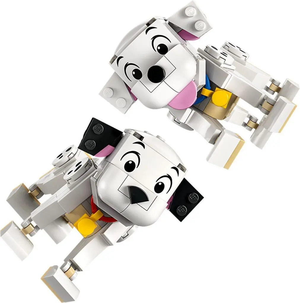 Cute LEGO dogs facing different directions