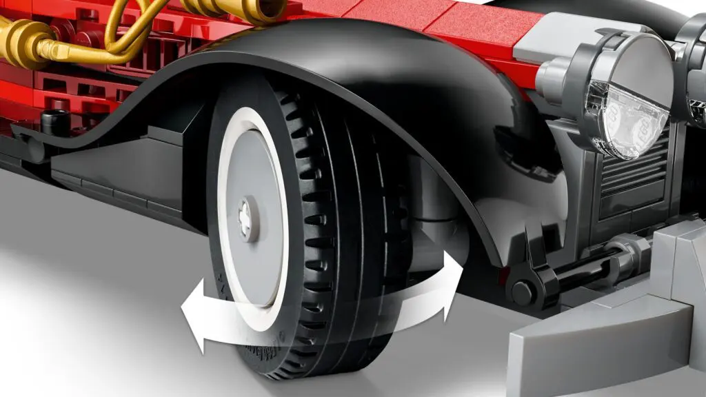 Close-up of toy car wheel