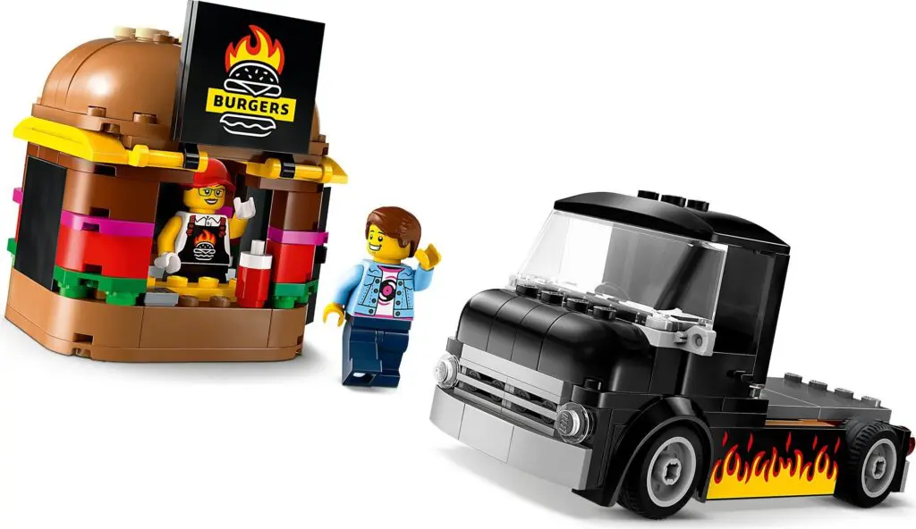 LEGO burger stand and truck set