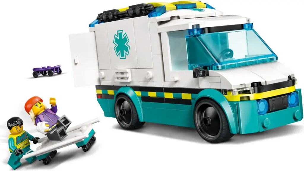 Toy ambulance with medical figures
