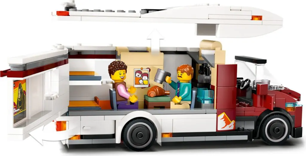 LEGO camper van interior scene