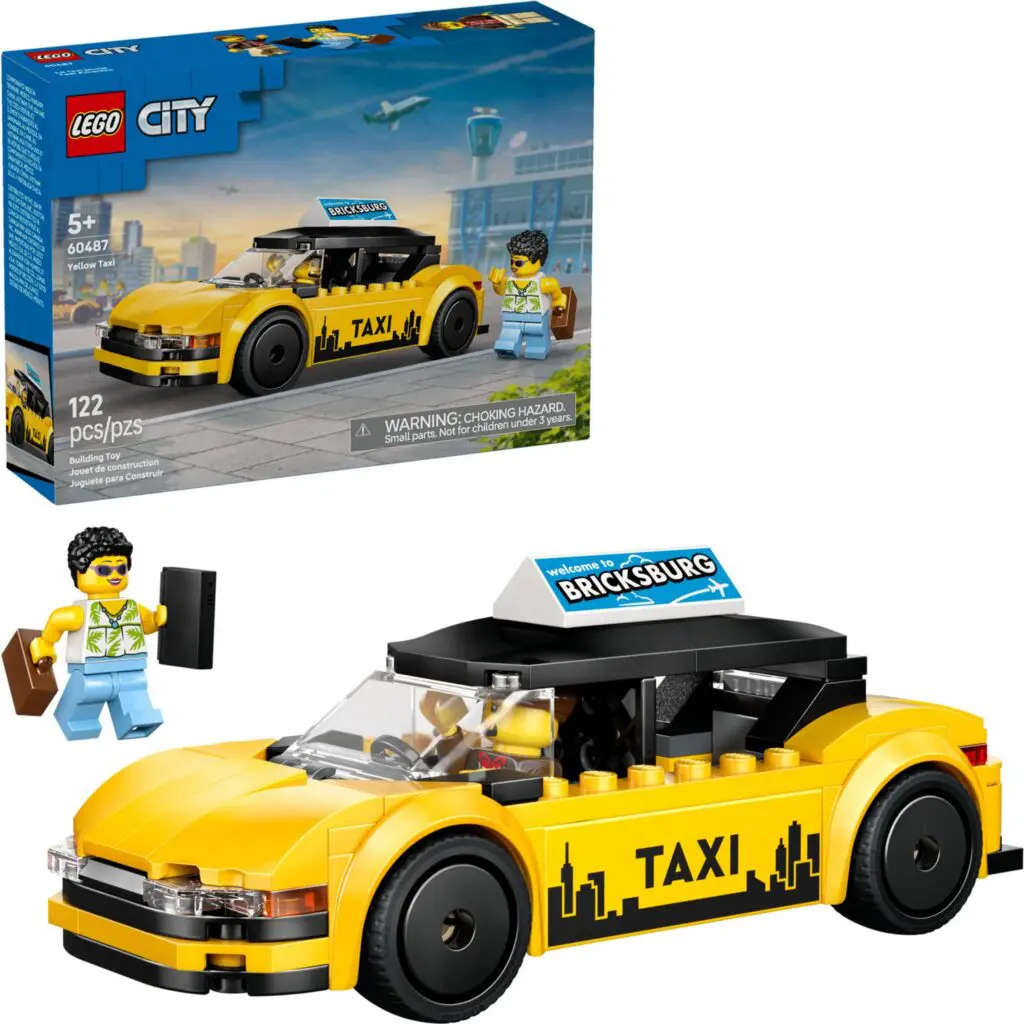 Bricksburg-themed LEGO taxi model set