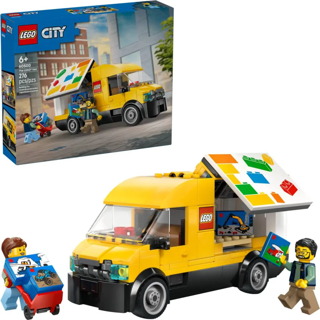 Toy ice cream truck with minifigures