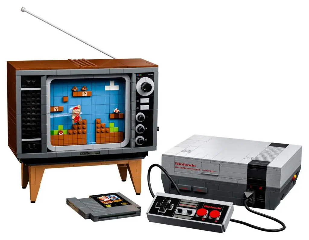 NES console and controller with cartridge display