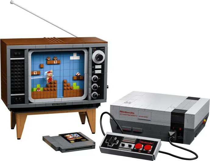 Retro TV and Nintendo set with controller