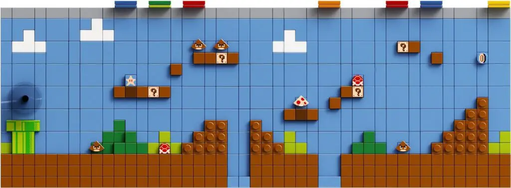 Retro game landscape with clouds