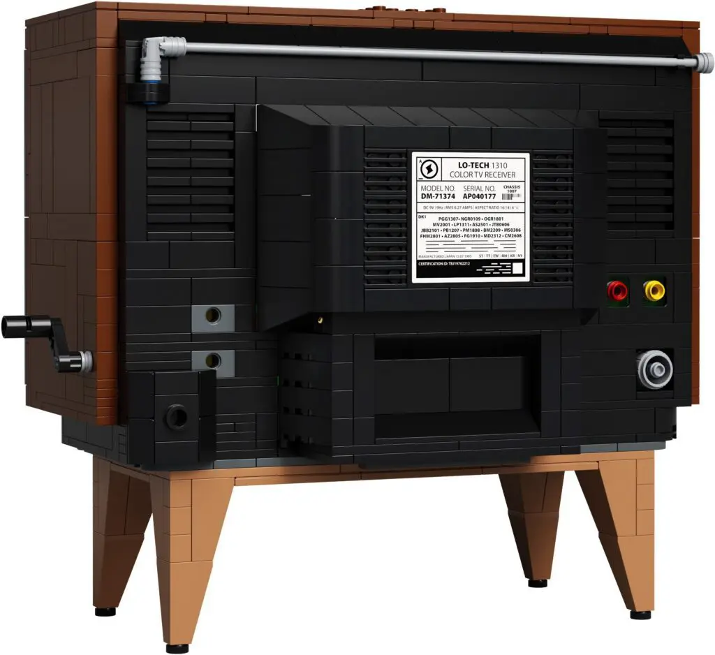 Lego-built old-fashioned television design