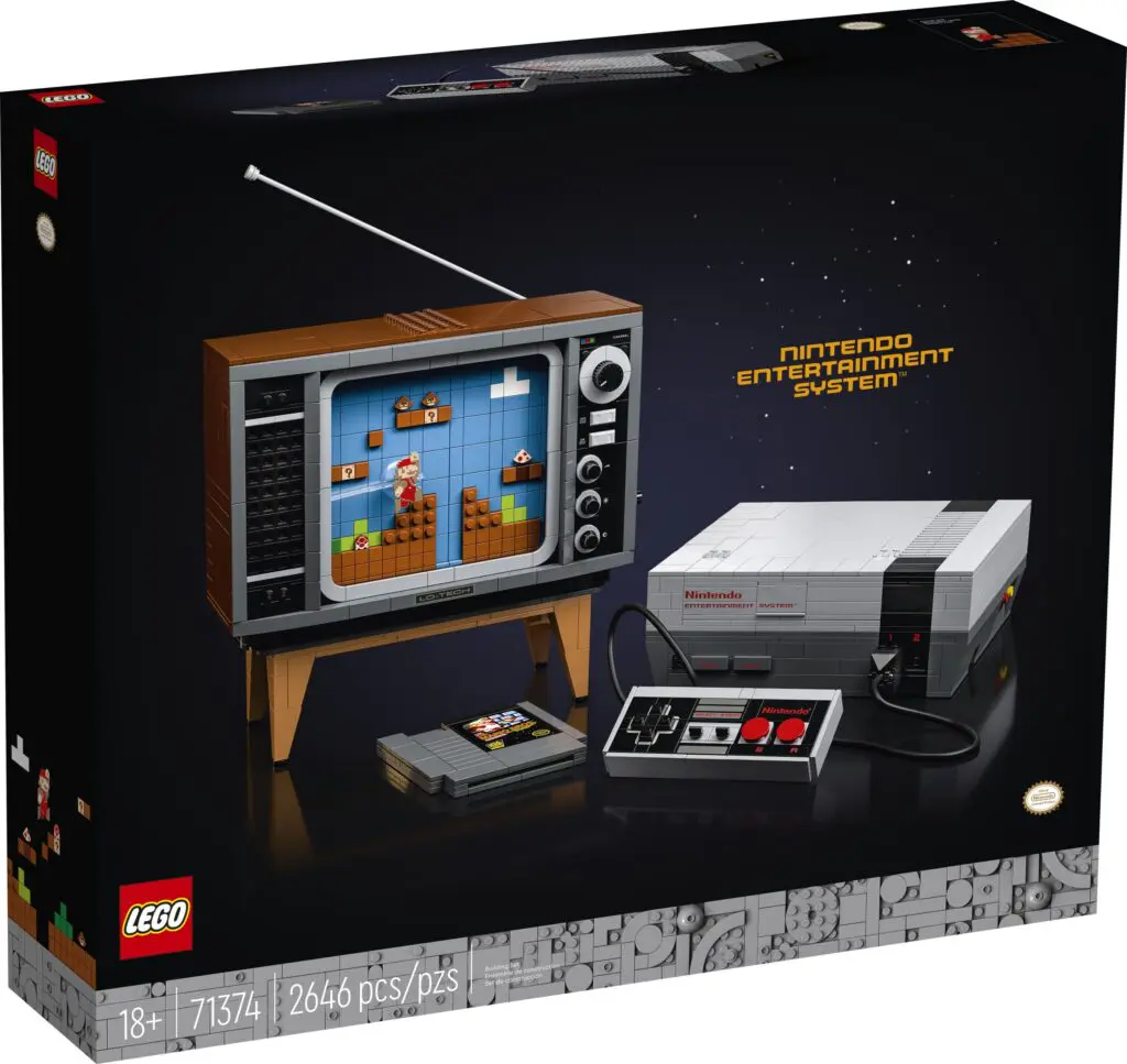 Retro gaming LEGO set packaging