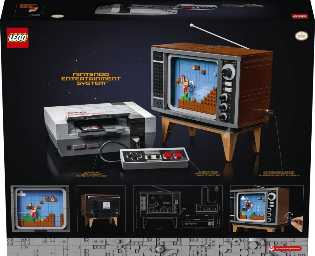LEGO Mario-themed building kit display