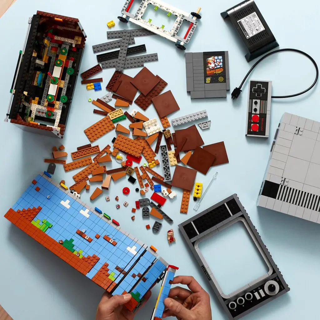 Building blocks and gaming console parts